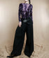 Beaded Low V-neck Hollow Jumpsuit